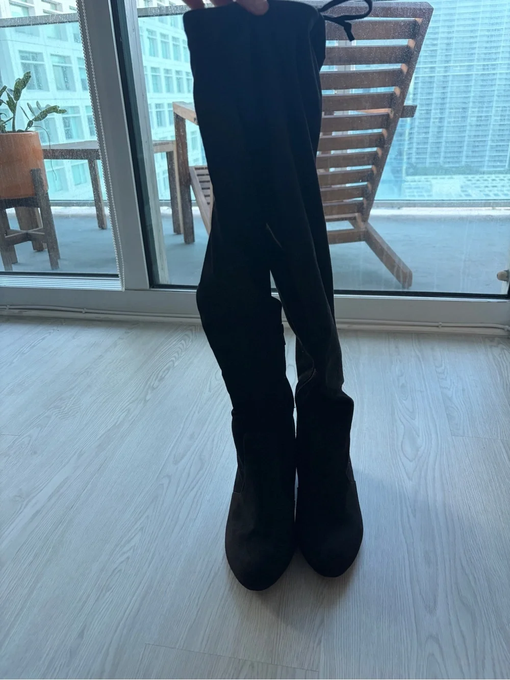 Kelly & Katie Kruse Black Over-the-Knee Block Heel Women's Boots
